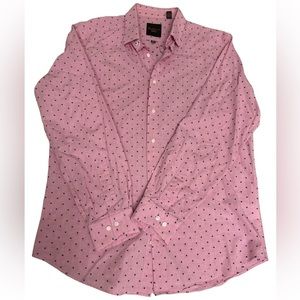 Ben Sherman Tailoring pink dress shirt with blue double block. Size 15 1/2 32-33